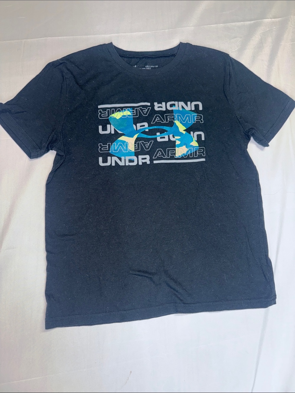 Under Armour Navy Tee with Blue and Yellow Logo